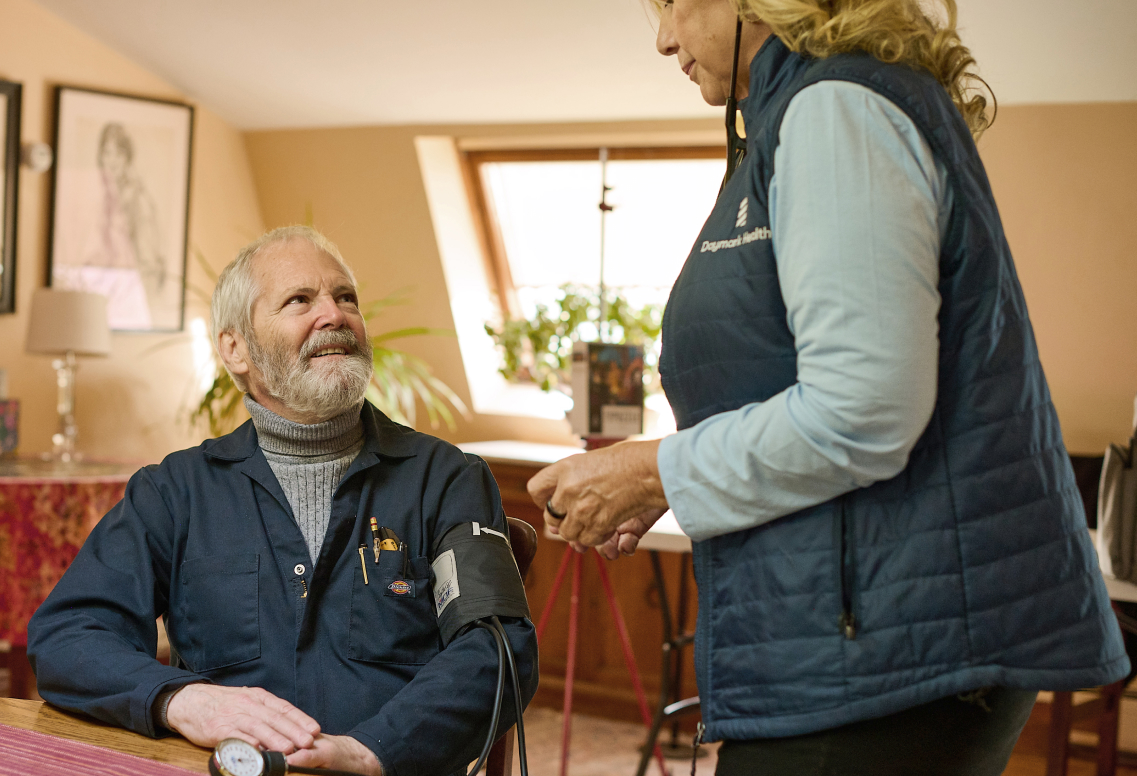 Photo of Daymark practitioner with member Stephen