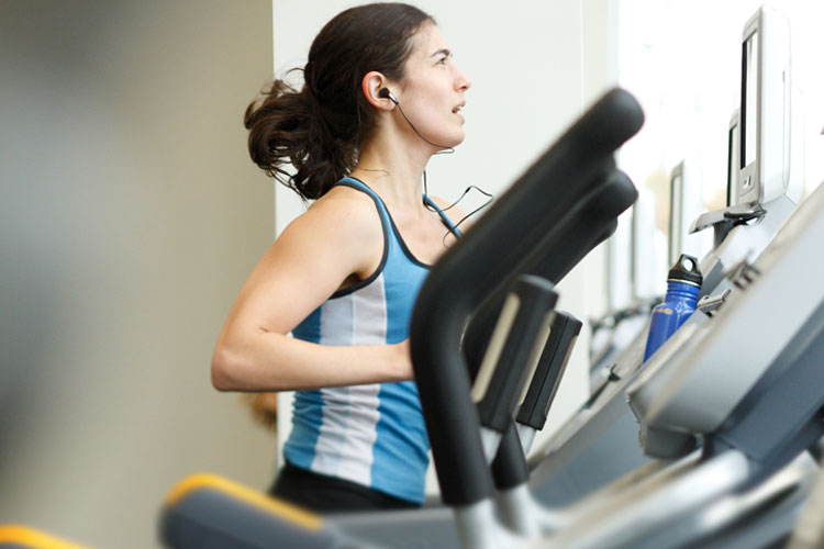 woman on treadmill