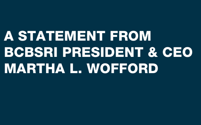 Statement from Martha L. Wofford, President & CEO
